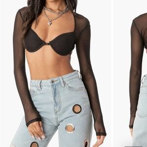 Fashion Nova Black Cut Out Fitted Bodysuit
